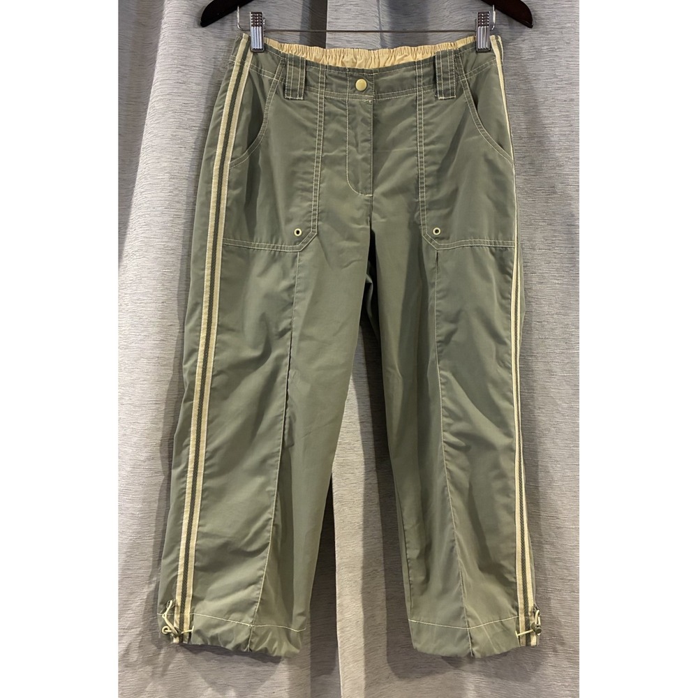 St. John's Bay SB Active Y2K Green Cropped Cargo Track Pants Skater Small